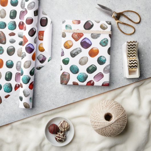 Polished Stones Pattern Cadeaupapier (Crafts)