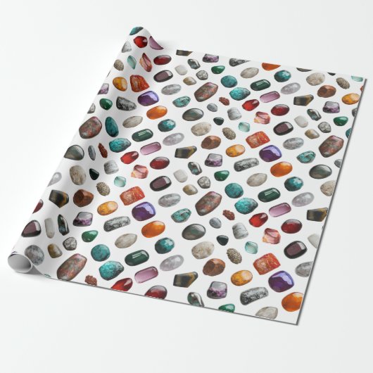 Polished Stones Pattern Cadeaupapier (Uitgerold)