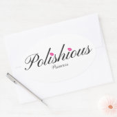 Polishious Princess Ovale Stickers, Glanzend Ovale Sticker (Envelop)