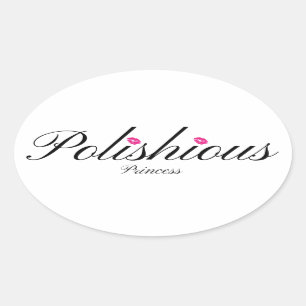 Polishious Princess Ovale Stickers, Glanzend Ovale Sticker