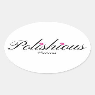Polishious Princess Ovale Stickers, Glanzend Ovale Sticker