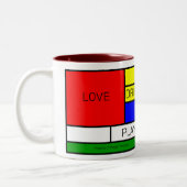 Polismatische samenstelling 1 neoplasticisme de St Tweekleurige Koffiemok (Links)