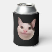 Polite Cat Meme Dubbelzijdig Zwart Blikjeskoeler (Blikje Achterkant)
