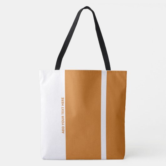Polite Oranje moderne verticale banden Tote Bag (Voorkant)