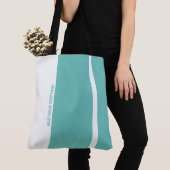 Polite Waterverf Moderne verticale banden Tote Bag (Dichtbij)