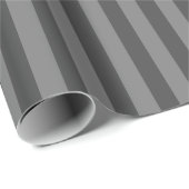 Politgrijze monochrome verticale strepen cadeaupapier (Rol Hoek)