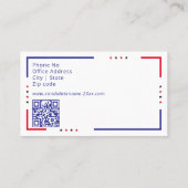 Political Candidate Election Campaign Personalized Visitekaartje (Achterkant)