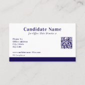 Political Custom Election Campaign Red Candidate Visitekaartje (Achterkant)