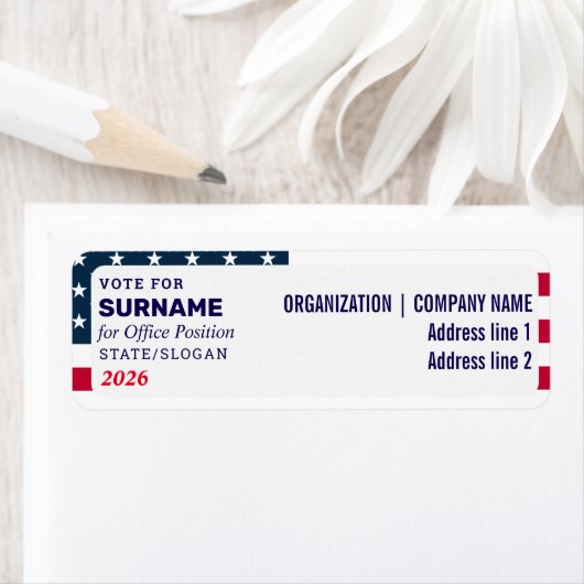 Political Election Custom Campaign Candidate Name Etiket (Insitu)