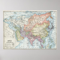 Political Map of Asia (1916)