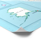 Political map of the United States with capitals. Poster (Hoek)