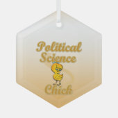 Political Science Chick Glas Ornament (Voorkant)