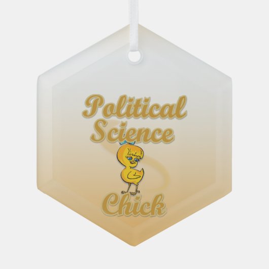 Political Science Chick Glas Ornament (Voorkant)