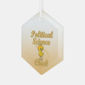 Political Science Chick Glas Ornament (Voorkant links)