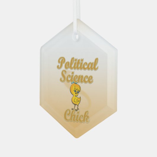 Political Science Chick Glas Ornament (Voorkant links)