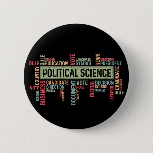 Political Science Ronde Button 5,7 Cm (Voorkant)