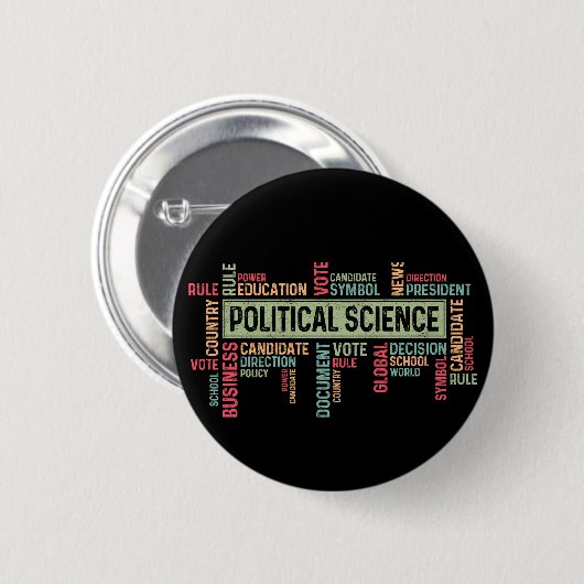 Political Science Ronde Button 5,7 Cm (Voorkant /achterkant)