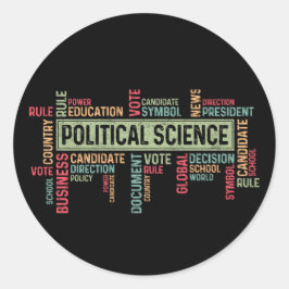Political Science Ronde Sticker