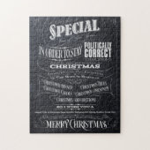Politically Correct Chalk Chrismas Puzzle Box I Legpuzzel (Verticaal)