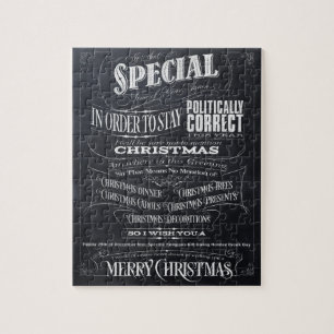Politically InJUTE Correct Chalk Christmas I Legpuzzel