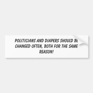 Politici en diapers bumpersticker