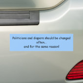 POLITICI EN DIAPERS BUMPERSTICKER (Op auto)