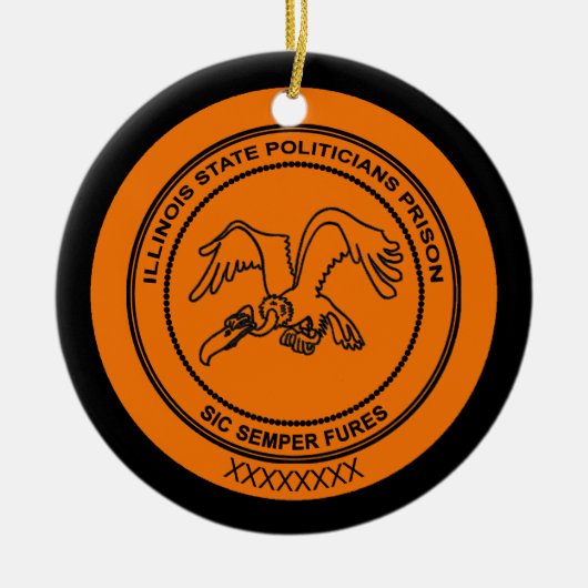 Politici in Illinois, gevangenis Keramisch Ornament (Voorkant)