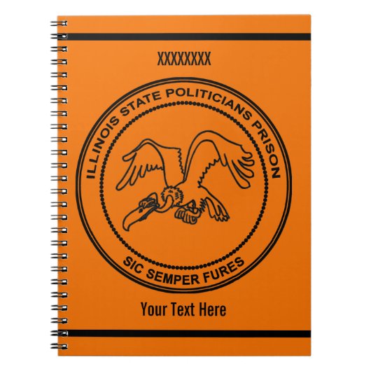 Politici in Illinois, gevangenis Notitieboek (Voorkant)