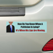 Politici liegen als ze weg gaan, democratische eze bumpersticker (Op auto)