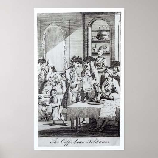 Politici van het koffiehuis poster (Voorkant)