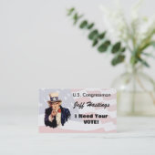 Politician Visitekaartje (Staand voorkant)