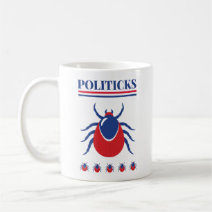 Politicks T-shirt met korte mouwen, Grappig shirt, Koffiemok