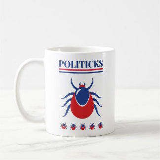 Politicks T-shirt met korte mouwen, Grappig shirt, Koffiemok