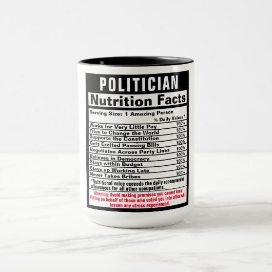 Politicus Funny Gift Mok (Midden)
