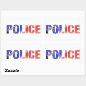 Politie 2 rechthoekige sticker (Vel)