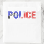 Politie 2 rechthoekige sticker (Tas)