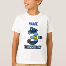 Politie 3e verjaardag t-shirt