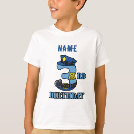 Politie 3e verjaardag t-shirt