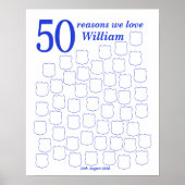 Politie 50th Birthday Guest Book Poster (Voorkant)