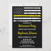 Politie 911 Verzender pensionering Thin Yellow Lin Kaart (Voorkant)