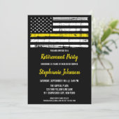 Politie 911 Verzender pensionering Thin Yellow Lin Kaart (Staand voorkant)