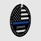 Politie - Aangepaste Cop zonder blauwe lijn Ornament (voorkant)