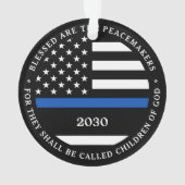 Politie - Aangepaste Cop zonder blauwe lijn Ornament (achterkant)