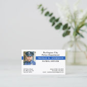 Politie aangepaste foto wetshandhaving dunne blauw visitekaartje (Staand voorkant)
