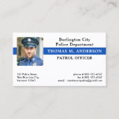 Politie aangepaste foto wetshandhaving dunne blauw visitekaartje (Voorkant)