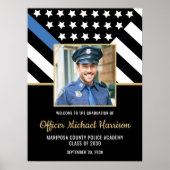 Politie Academie Afstudeerfeest Vlag Foto Welkom Poster (Voorkant)