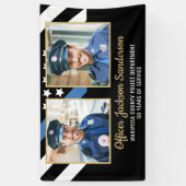 Politie Academie Afstuderen Party Flag 2 Foto Spandoek (Verticaal)