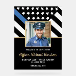 Politie Academie Graduation Party Flag Foto Acryl Bord