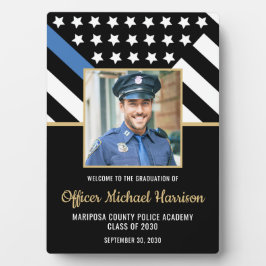 Politie Academie Graduation Party Flag Foto Fotoplaat