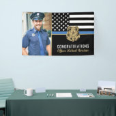 Politie Academie Graduation Party Flag Foto Spandoek (Beurs)
